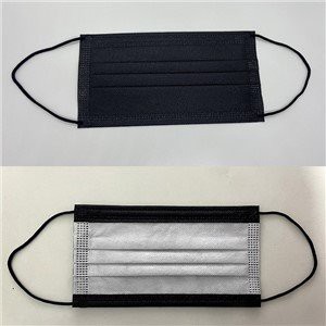 Črna 3-kratna maska ​​za enkratno uporabo